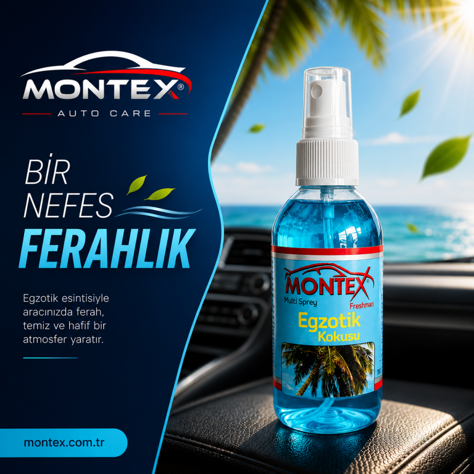 Montex Egzotik Kokusu Multi Sprey Araç Kokusu