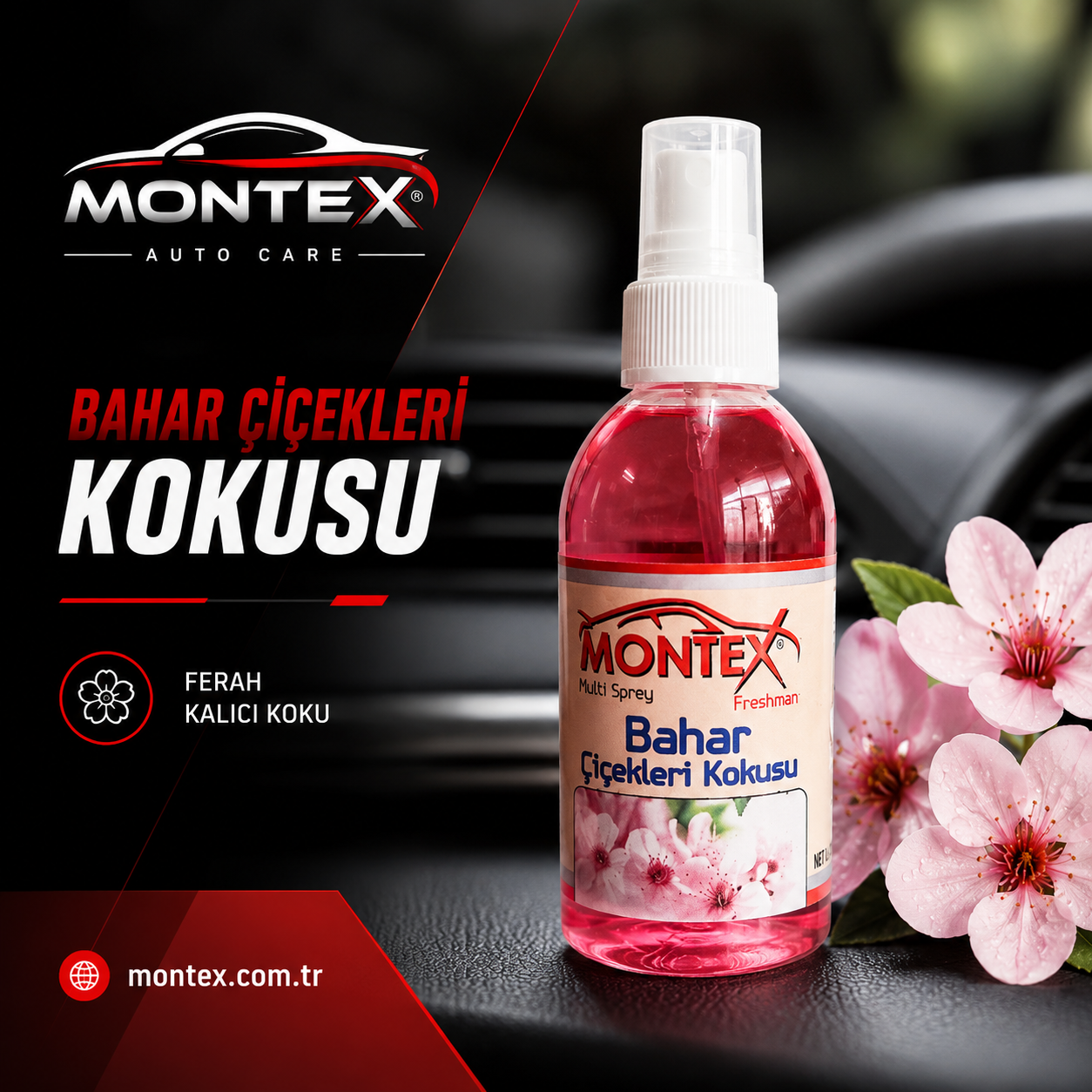 Montex Bahar Çiçekleri Kokusu Multi Sprey Araç Kokusu