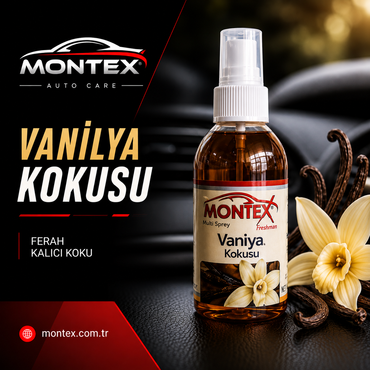 Montex Vanilya Kokusu Multi Sprey Araç Kokusu 150 ml