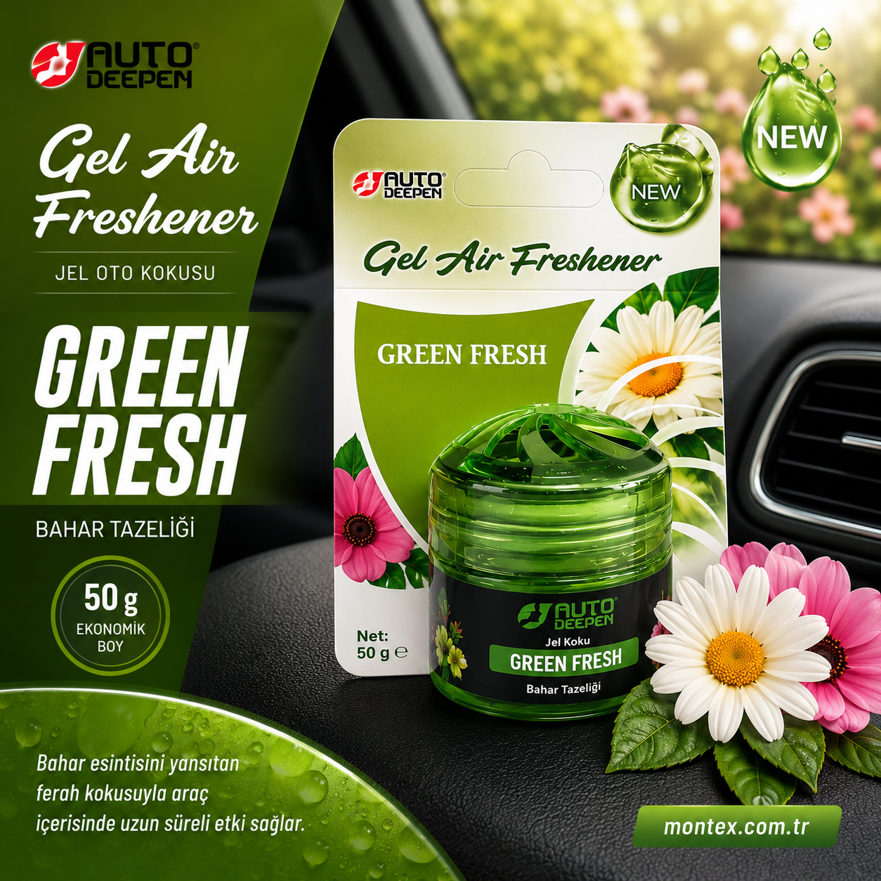 Auto Deepen Green Fresh Jel Oto Kokusu 50 gr