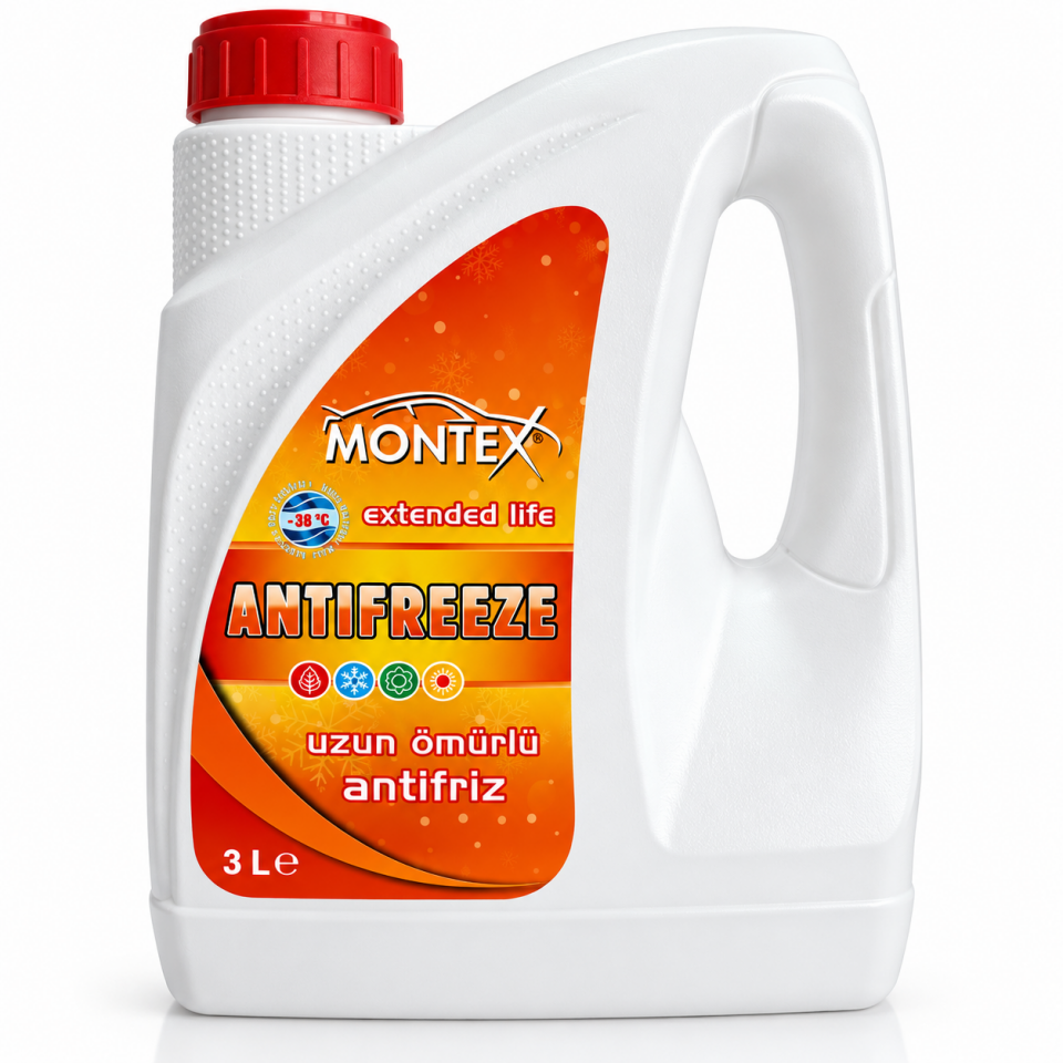 MONTEX Extended Life Antifreeze 3 L Uzun Ömürlü Antifriz – Araç Motor Soğutma Sıvısı