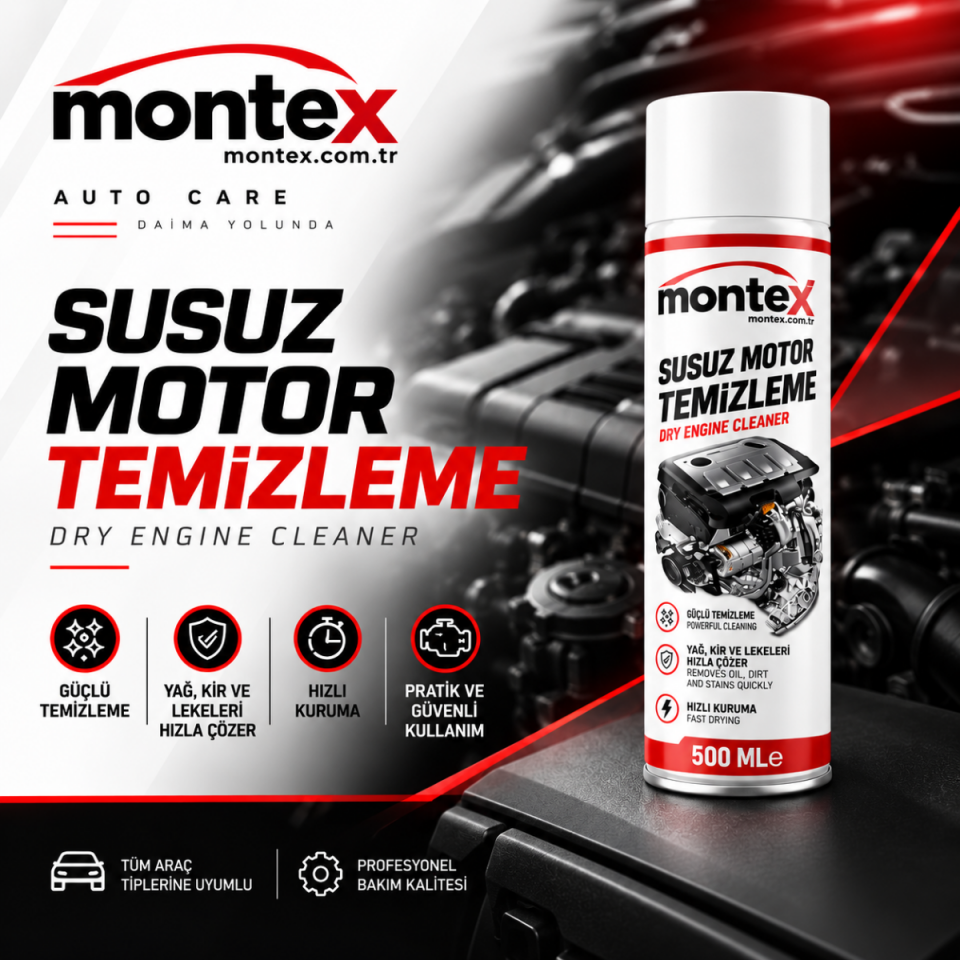 Montex Susuz Motor Temizleme Spreyi 500 ML