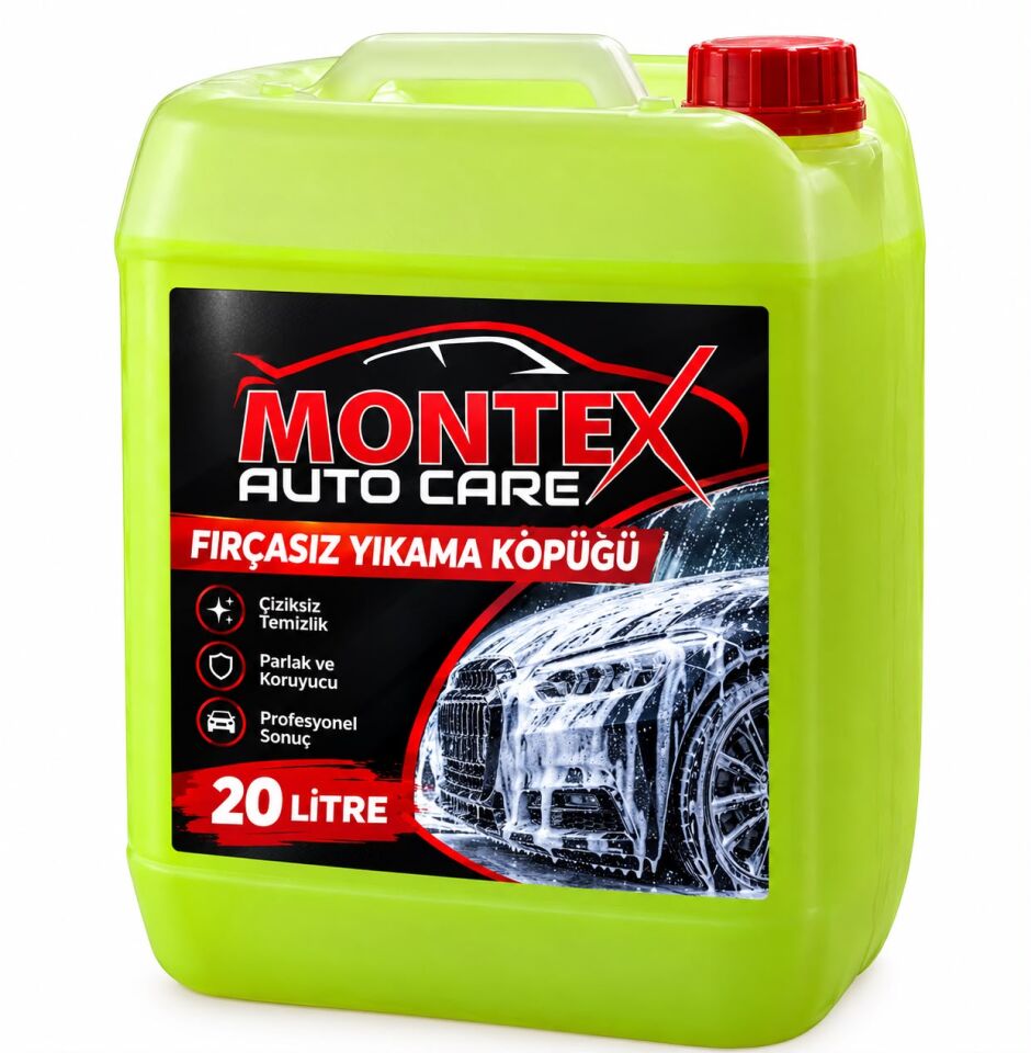 Montex Fırçasız Yıkama Köpüğü 20 Litre – Yoğun Köpüklü Oto Yıkama Köüğü